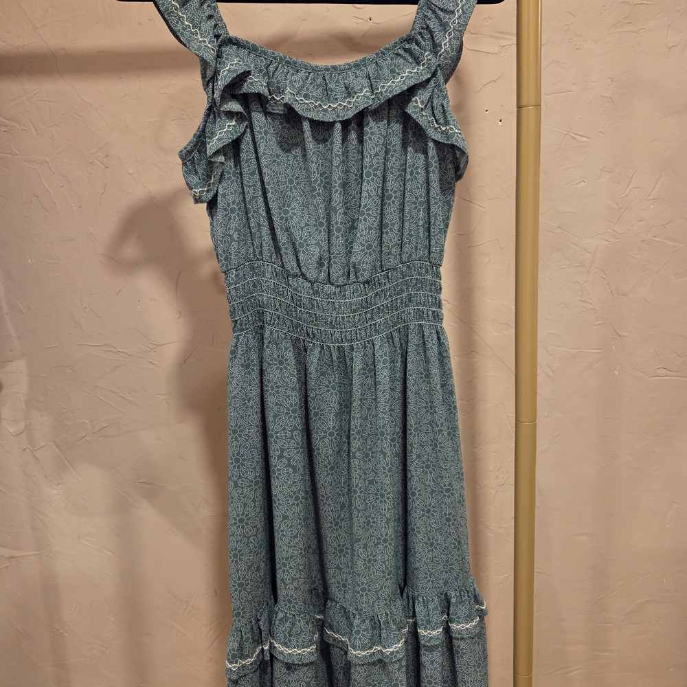 Summery Green Ruffle Dress